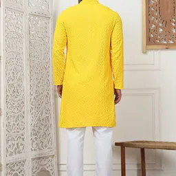Anouk Men Embroidered Regular Sequinned Kurta with Pyjamas image 3