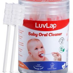 Luv Lap Oral Care Disposable Mouth Swabs 40 Piece - White-image-17