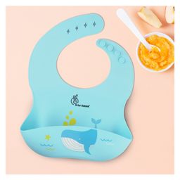 R for Rabbit Safari Silicone Bib with Adjustable Straps - Lake Blue-76