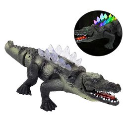 Sanjary Electric Crocodile Toy Animals Model Crawling Walking Alligator with Light and Sound Effects color design may vary-22