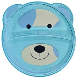 Adore Binge-The Teddy Designed Feeding Plate with Partition- Green (Pack of 1)-3