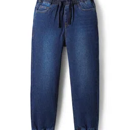 Pine Kids Denim Woven Full Length Washed Jeans - Navy Blue-picture-13