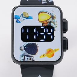 Babyhug Digital Watch With Space Theme Free Size - Black-image-117
