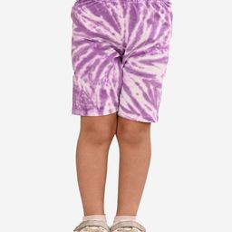 Bonkids Cotton Woven Tie Dye Shorts - Purple-image-76