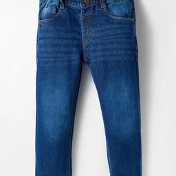 Simply Premium Denim Full Length Washed Jeans - Blue-picture-44