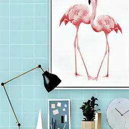 INDIAN ROYALS Aqua Grid Design Printed Self-Adhesive & Durable Wall Sticker-image-98