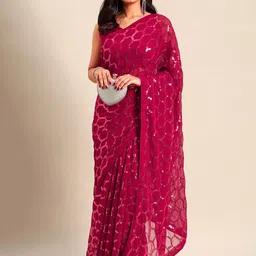Moda Rapido Embellished Sequinned Pure Georgette Saree-picture-12
