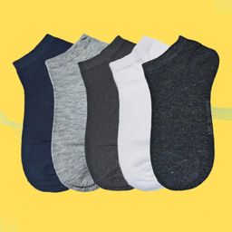 MJE Men Pack Of 5 Anti-Odour Ankle Length Socks-image-85