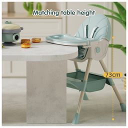fab n funky High Chair with Rocking Function and Cushioned Seat - Green image 5