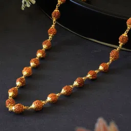 Japam Gold Plated Shivoham Rudraksha Mala-56
