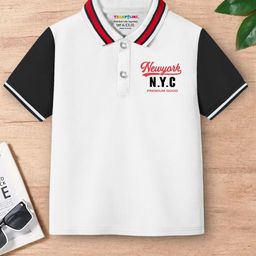 YK X Trampoline Boys Selection Of 2 Polo Collar Applique T-shirt-21