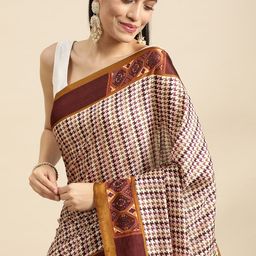 RACHNA Purple Printed Satin Saree-picture-42