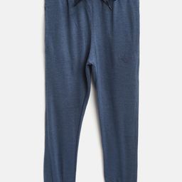 CHIMPRALA Kids Navy Blue Cotton Solid Antimicrobial Joggers-image-69