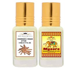 Menjewell Yellow Set of 2 Chandan-E-Khaas & Mysore Sandalwood Attar-51