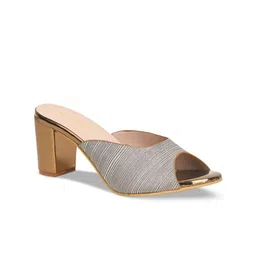 VALIOSAA Embellished Peep Toes Block Heel Mules-43