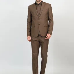 Wintage Notched Lapel Single-Breasted Three-Piece Suit-image-57