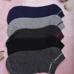 Zalima Men Pack Of 5 Patterned Cotton Ankle Length Socks-45