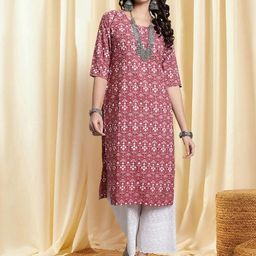 Ethnic basket Women Pink Kurtas-picture-43