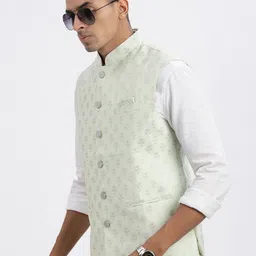 SHOWOFF Men Floral Printed Nehru Jackets-18