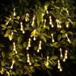 X4Decor 20 Led Water Drop Shape String Light Plug In Warm White LD04 image 2