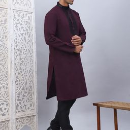 Jompers Men Ethnic Motifs Embroidered Regular Sequinned Kurta with Pyjamas image 4