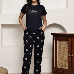 Boston Club Women Printed Cotton Night suit-picture-11
