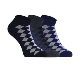 SOXVIEW Men Pack of 3 Striped Ankle Length Socks-image-70