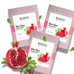 Richfeel Unisex Pack of 3 De-Tan Facial Kit-7
