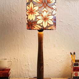 green girgit Brown Buffet Table Lamp with Shade-image-0