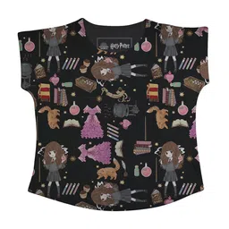 Harry Potter Black Printed Regular Top-picture-1