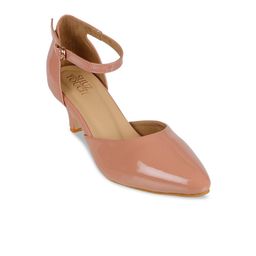 SHUZ TOUCH Women Peach-Coloured Solid Pumps-image-82