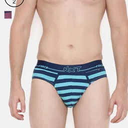 Force NXT Men Pack of 2 Striped Basic Assorted Briefs MNFL-56-PO2-picture-56
