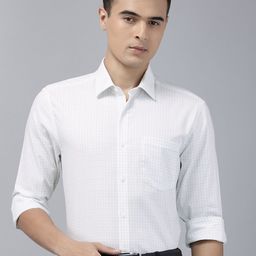 Arrow Manhattan Slim Fit Checked Pure Cotton Formal Shirt-picture-22