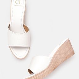 Carlton London White Textured Wedges-image-17