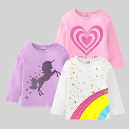 KUCHIPOO Girls 3 Printed T-shirt-image-31