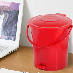 Kuber Industries Red Pedal Dustbins - 10L-16