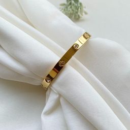 SZN Gold Stainless Steel Kada Bracelet-picture-1
