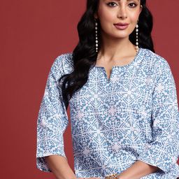 Anouk Women Printed Regular Beads and Stones Pure Cotton Kurta with Trousers-image-96