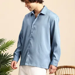 Mast & Harbour Self Striped Relaxed Fit Casual Shirt-picture-15