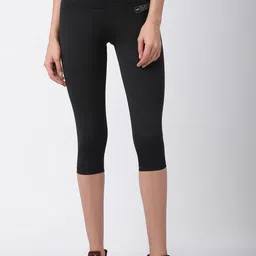 GOLDSTROMS Women Black Solid Slim Fit Capris-image-75