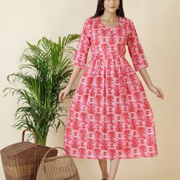 Moda Rapido Women Ethnic Motifs Printed Thread Work Anarkali Kurta-image-81
