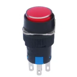 Sibass Electric Illuminated Momentary Push Button Red 24/220 V and 16 mm Diameter, SE-TA16-11D (Pack of 200)-2