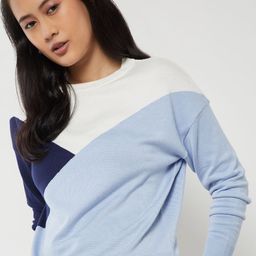 max Women Colourblocked Pullover Round Neck Long Sleeves Sweaters-picture-46