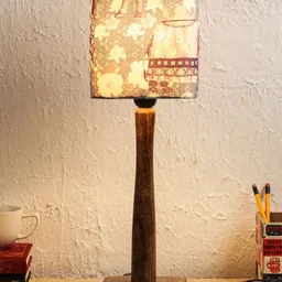 green girgit Brown Buffet Lamp with Shade-49
