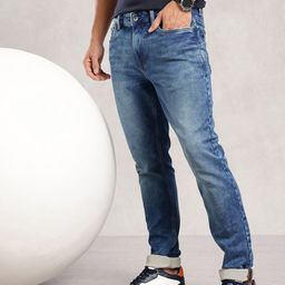 Nautica Men Slim Fit Mid-Rise Heavy Fade Stretchable Jeans-picture-26