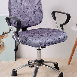 Cortina Purple Abstract Printed Chair Cover-25