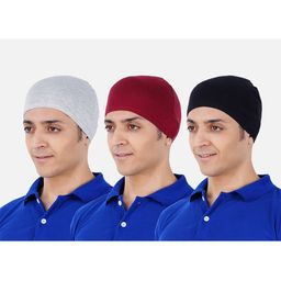 PRIDE APPAREL Men Pack of 3 Pure Cotton Beanie-20