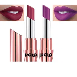 VOLO Set Of 2 Creme Matte Lipstick 3.5g Each - Purple 638-Rose Pink 648-image-72