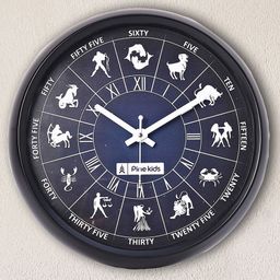 Pine Kids Zodiac Wall Clock - Blue & Black-19