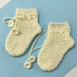 Little Peas Handmade   Woollen Socks - Off White-image-42